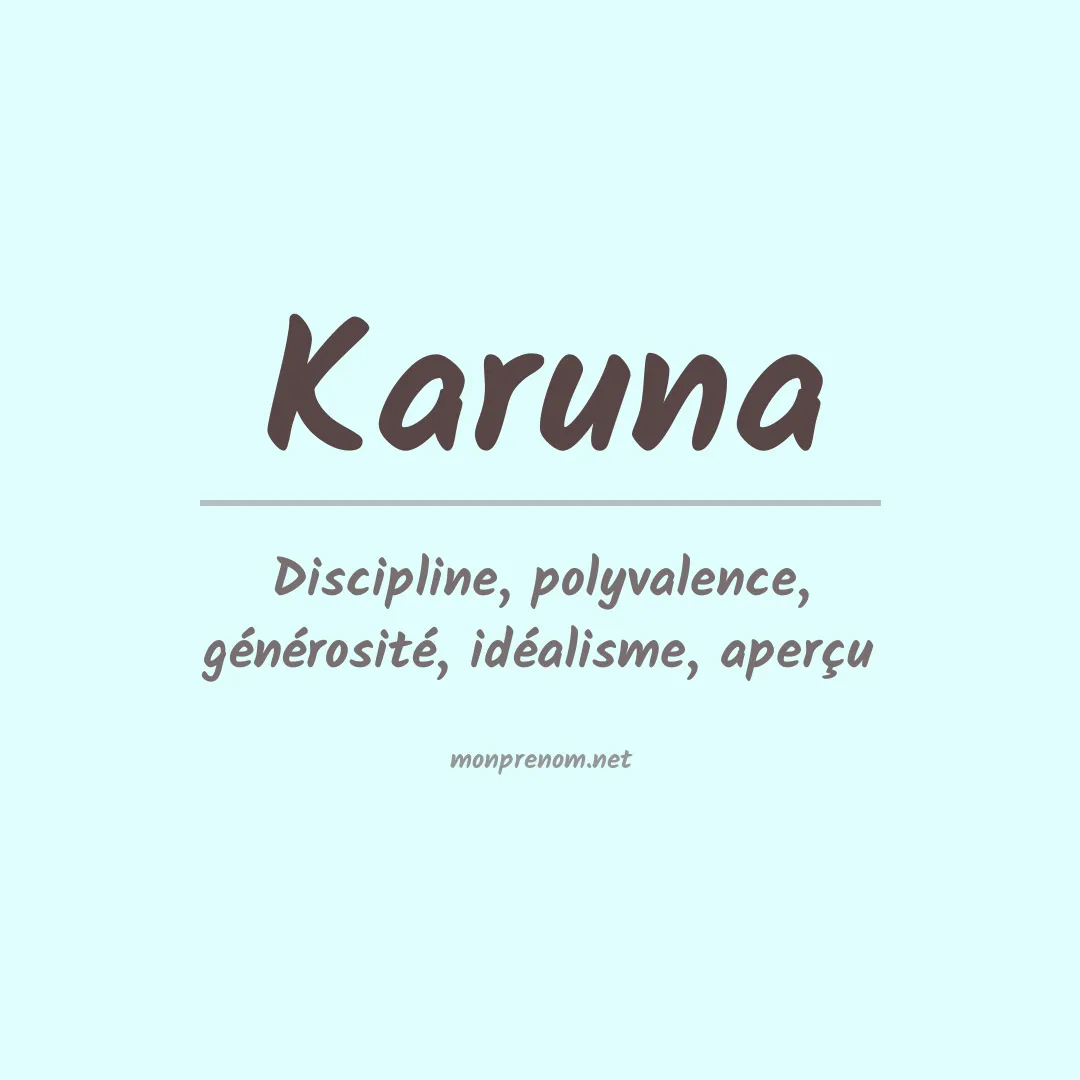 Signification du prénom Karuna