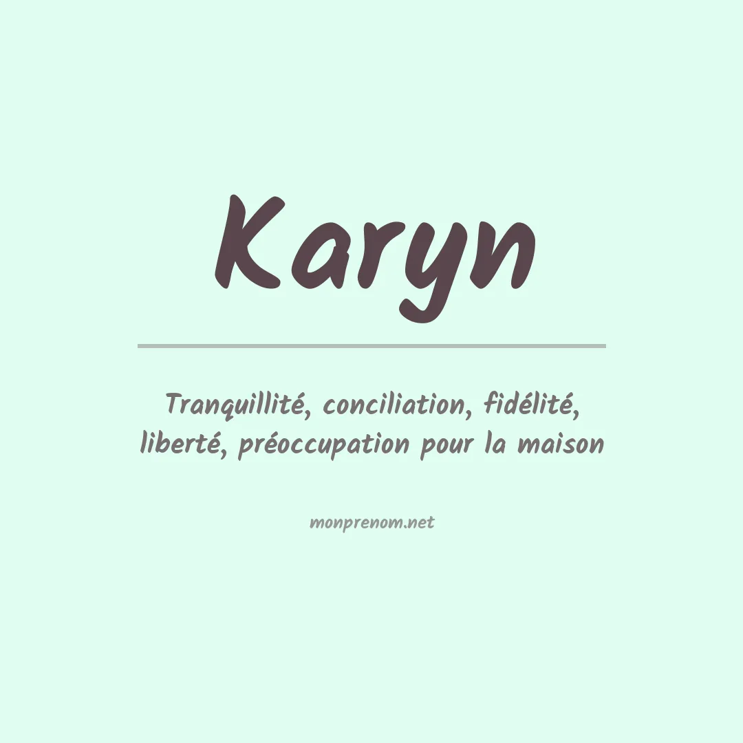 Prénom Karyn