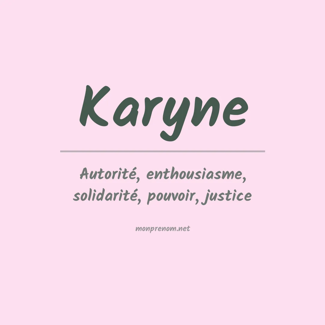 Prénom Karyne