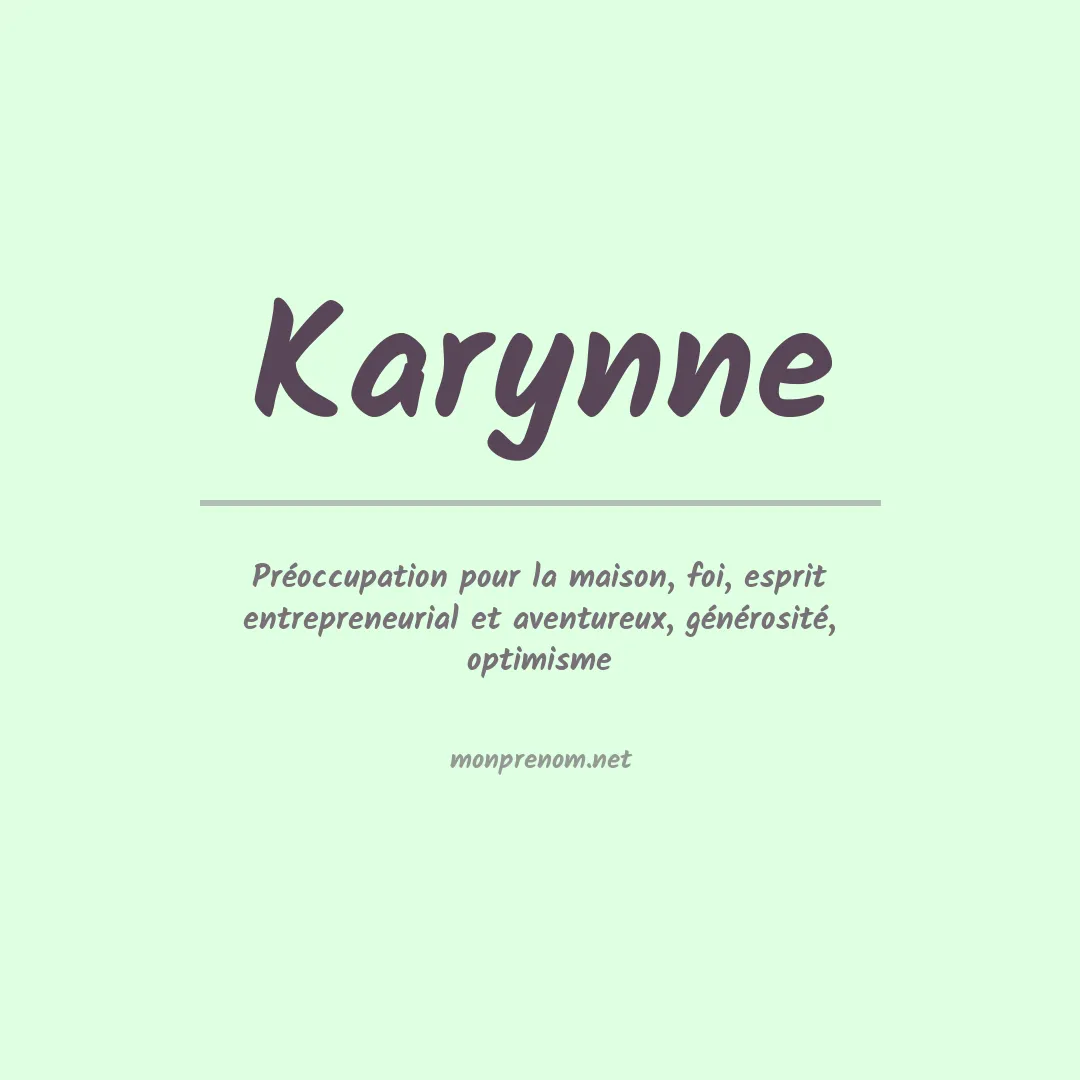 Prénom Karynne