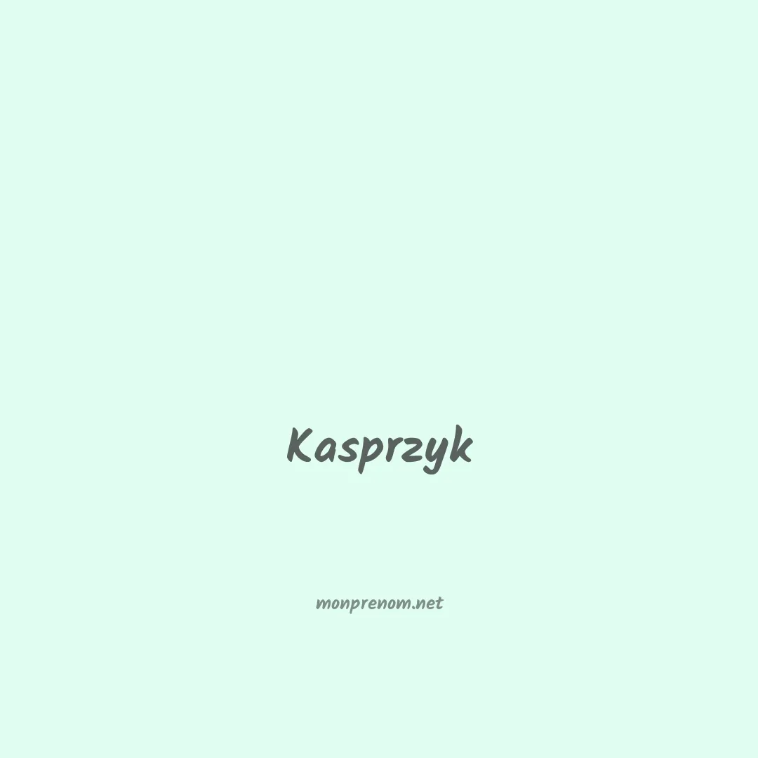 Kasprzyk en chinois
