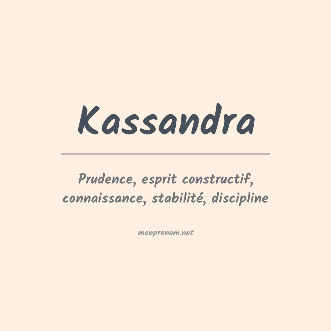 Prénom Kassandra