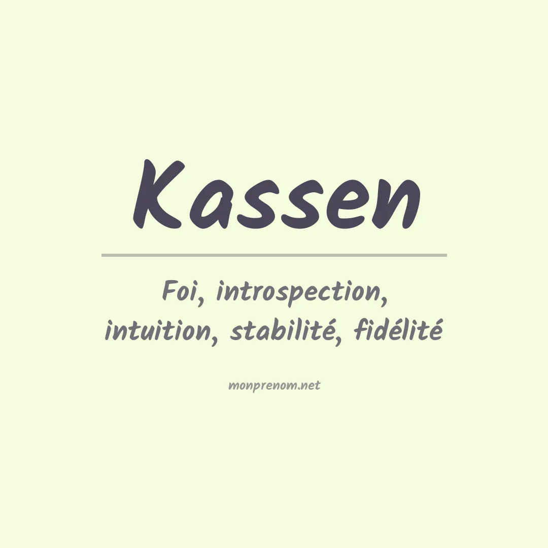 Prénom Kassen