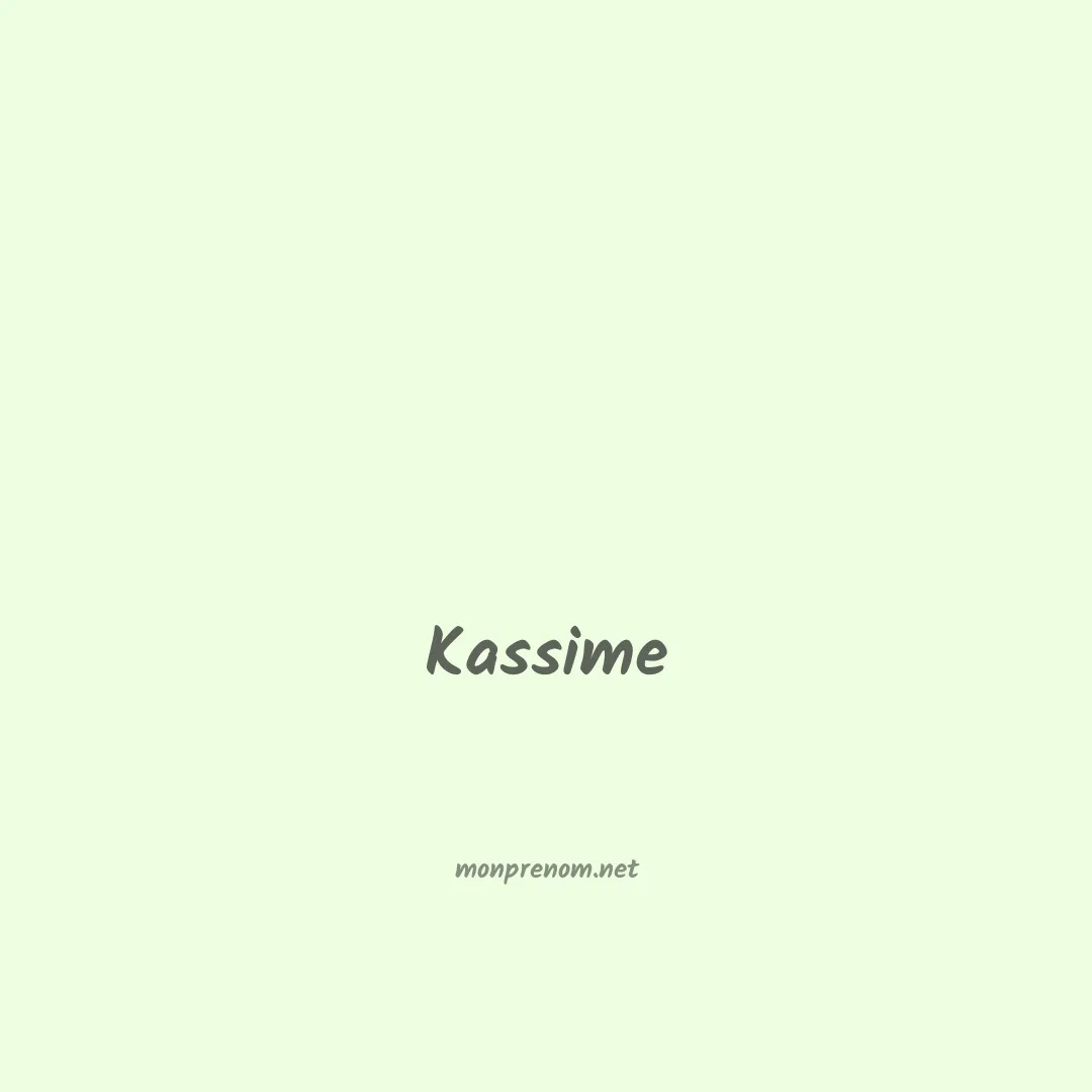 Kassime en chinois