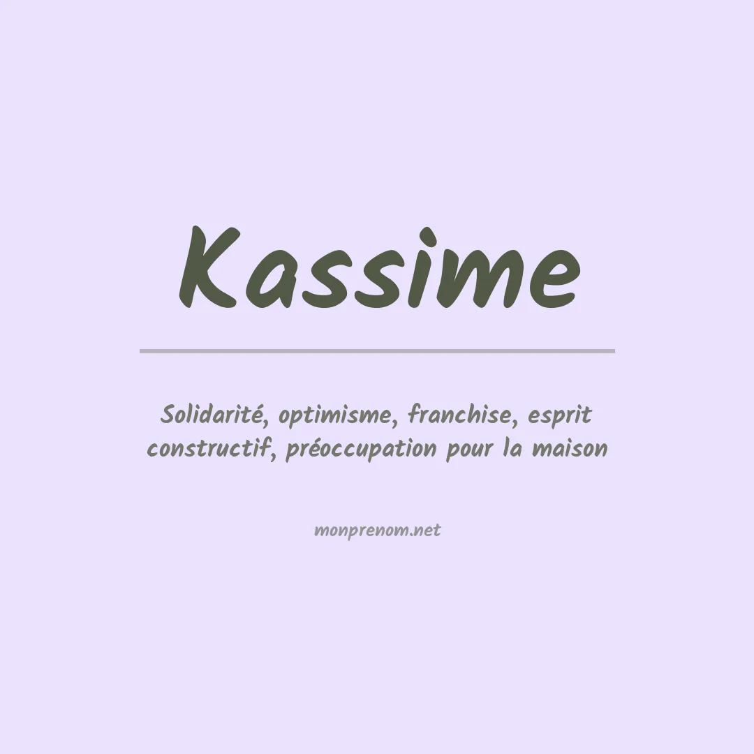 Signification du prénom Kassime