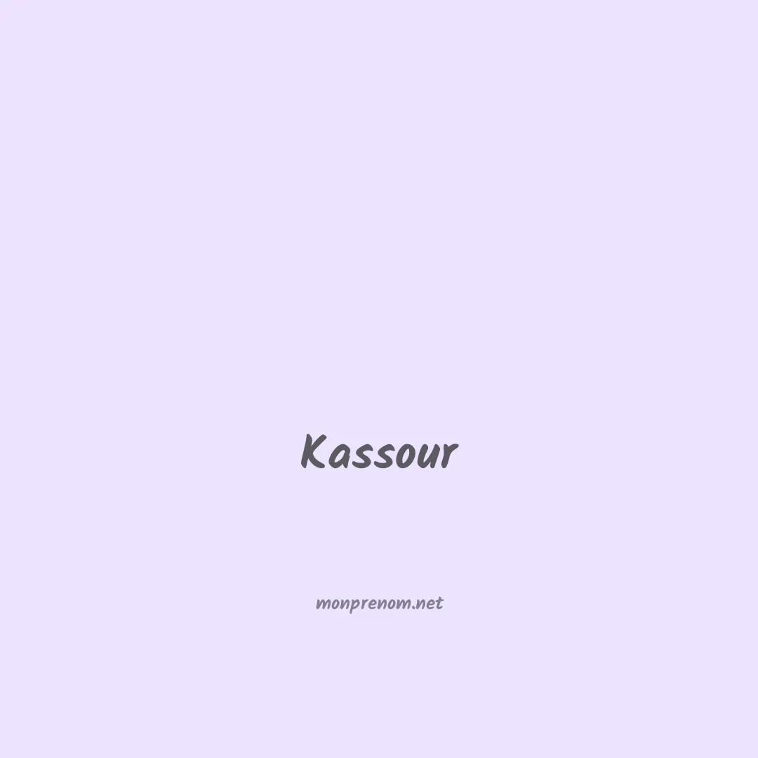 Kassour en chinois