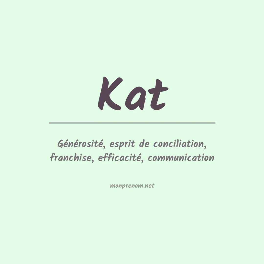 Signification du prénom Kat