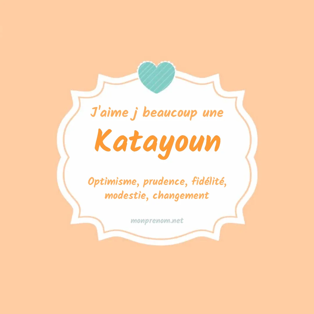 J'aime beaucoup Katayoun