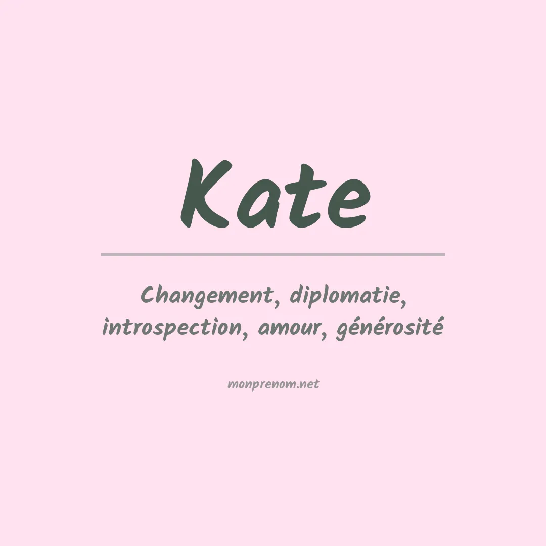Signification du prénom Kate