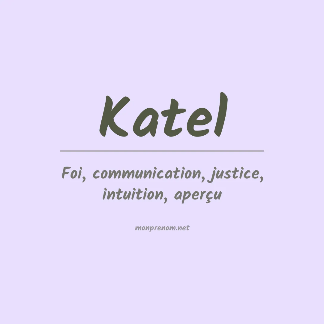 Signification du prénom Katel