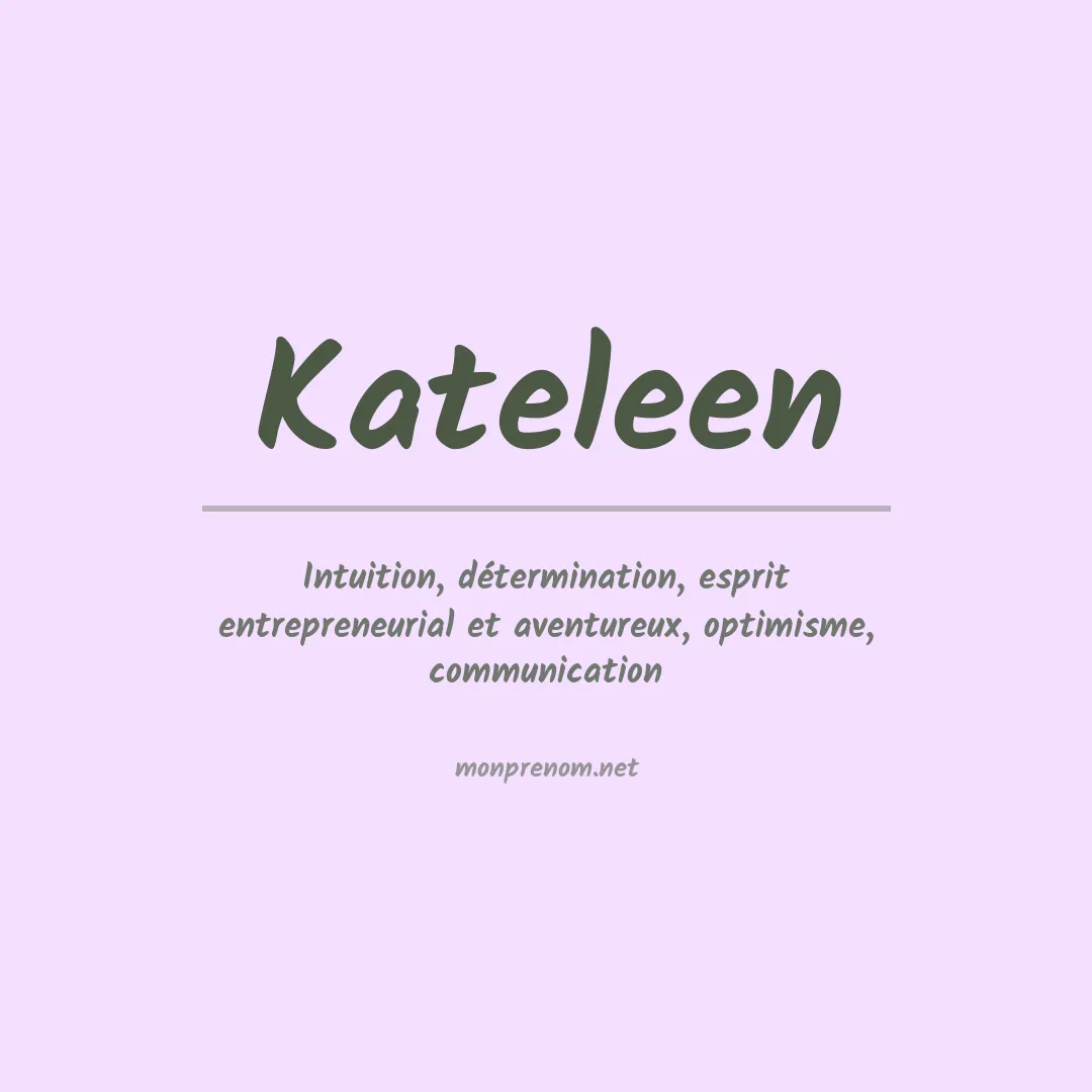 Prénom Kateleen