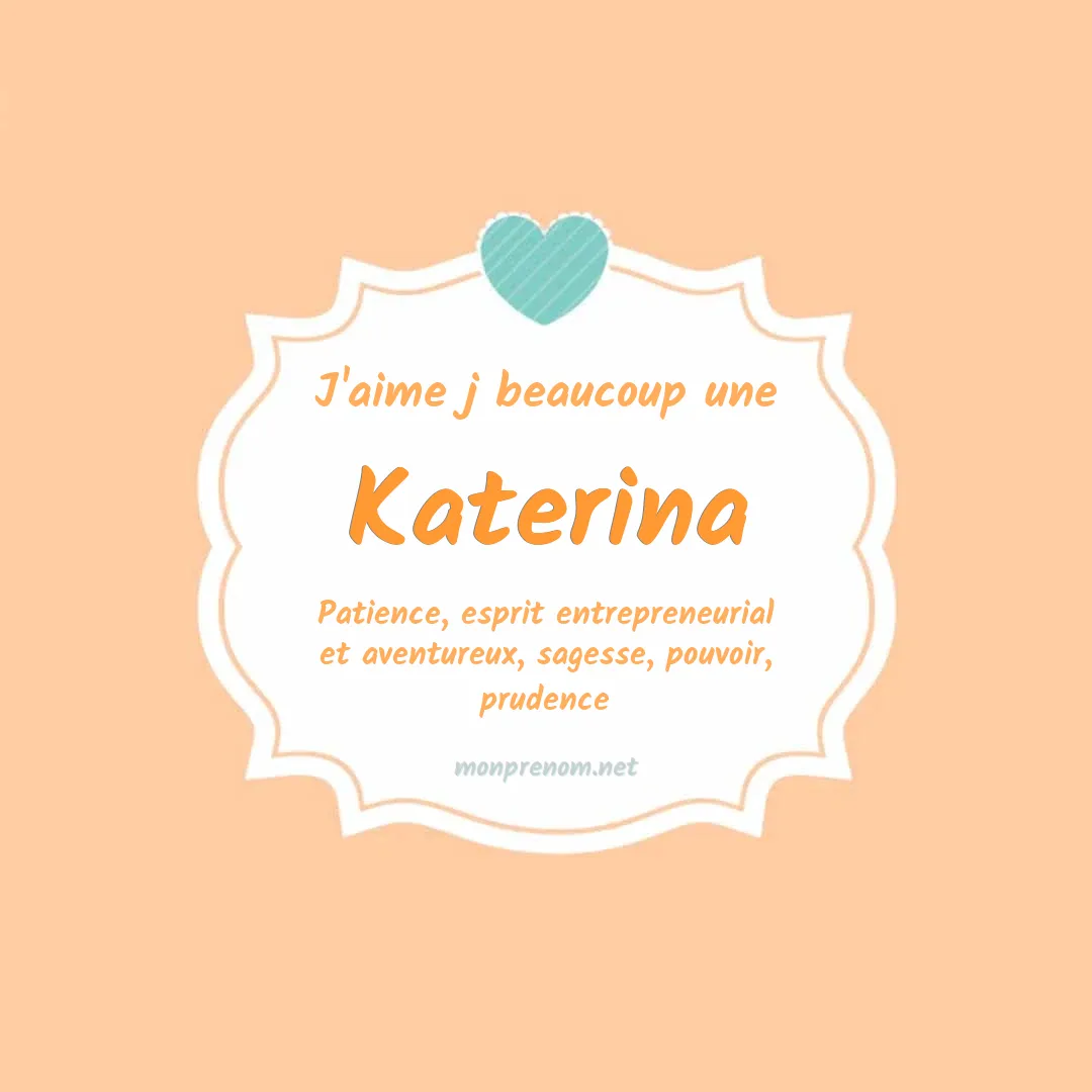 J'aime beaucoup Katerina
