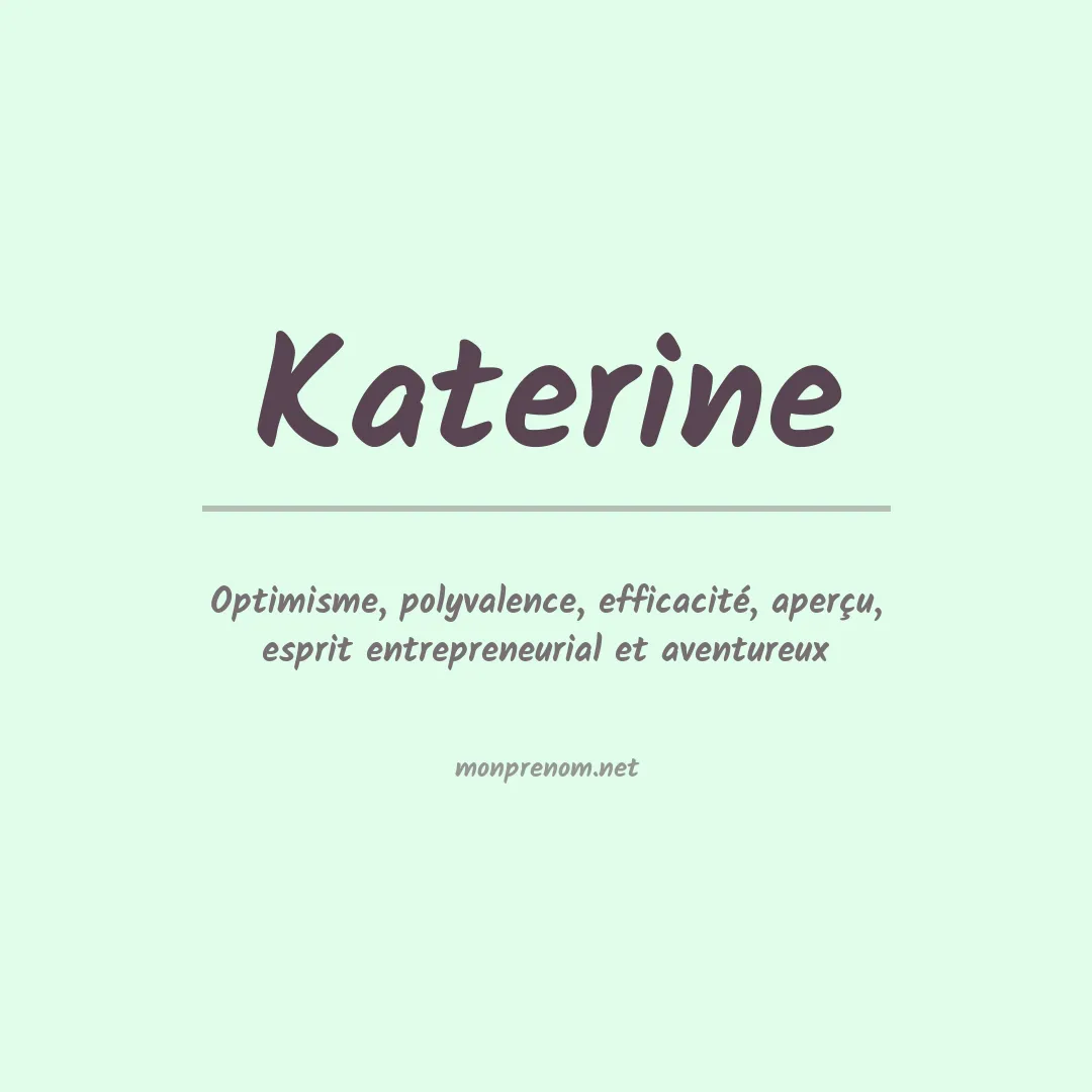 Prénom Katerine