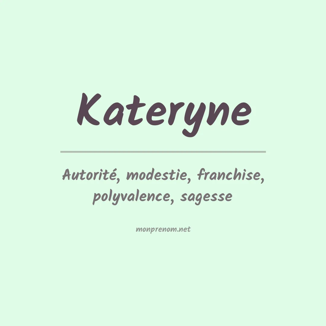 Prénom Kateryne