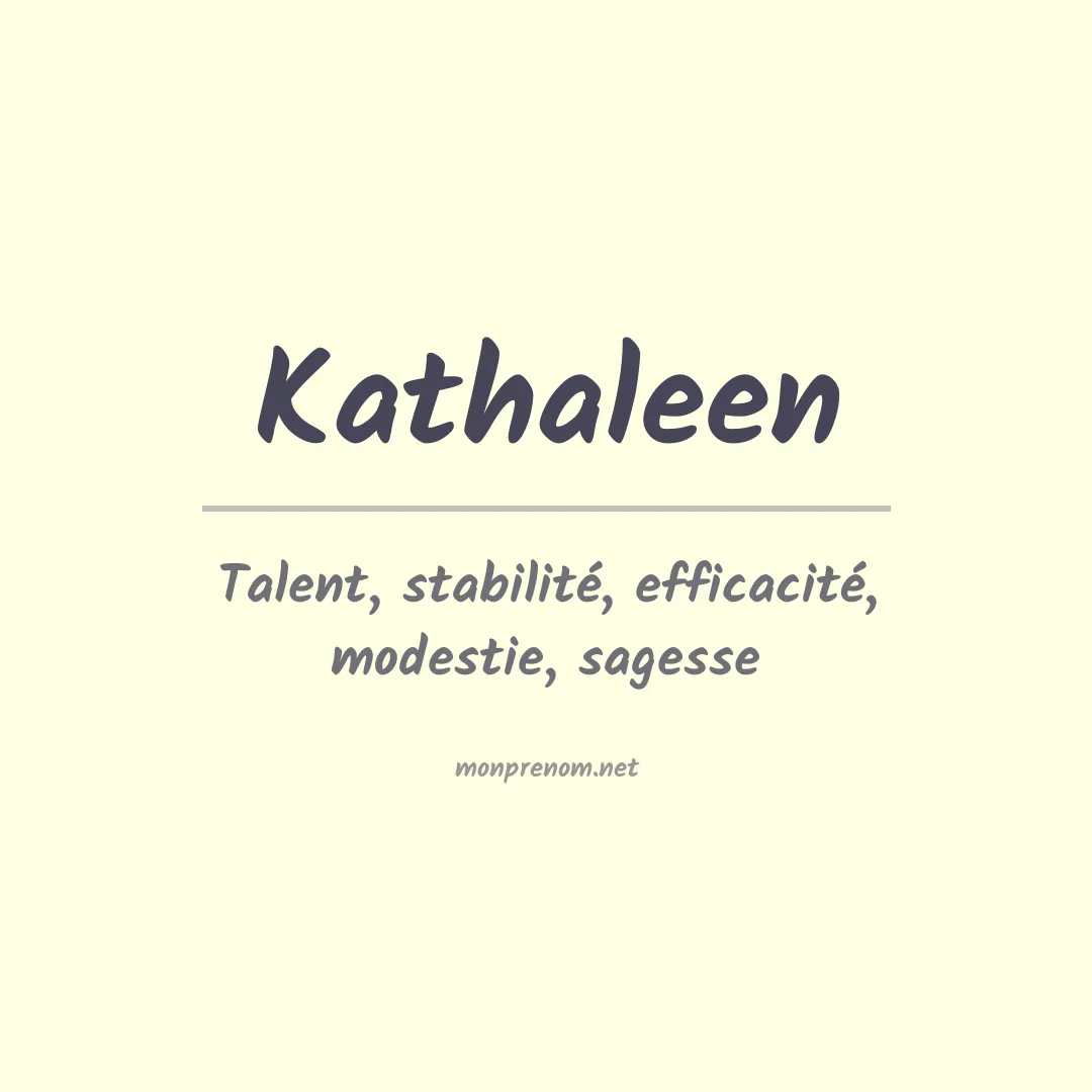 Prénom Kathaleen