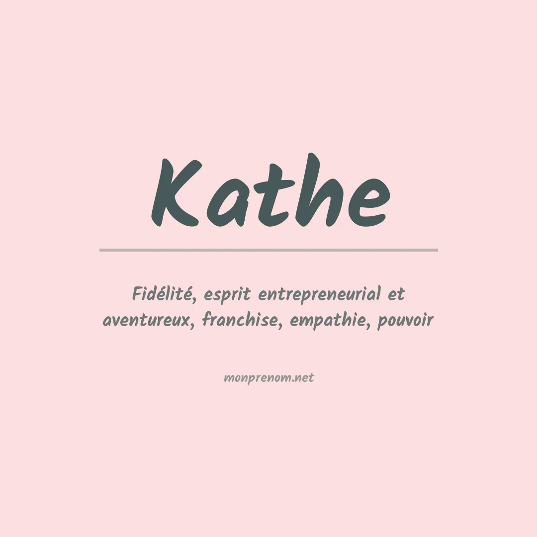 Signification du prénom Kathe