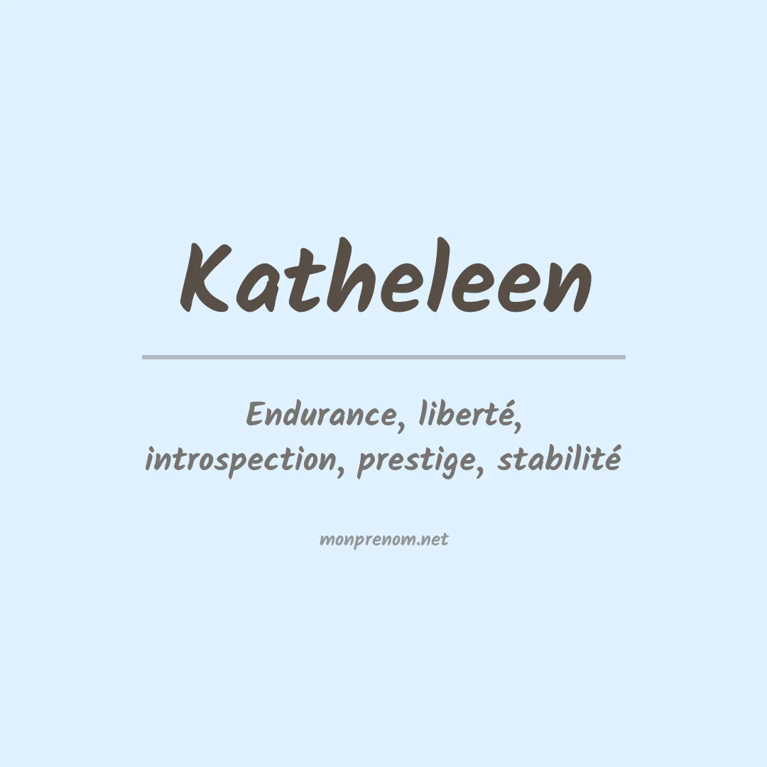 Prénom Katheleen