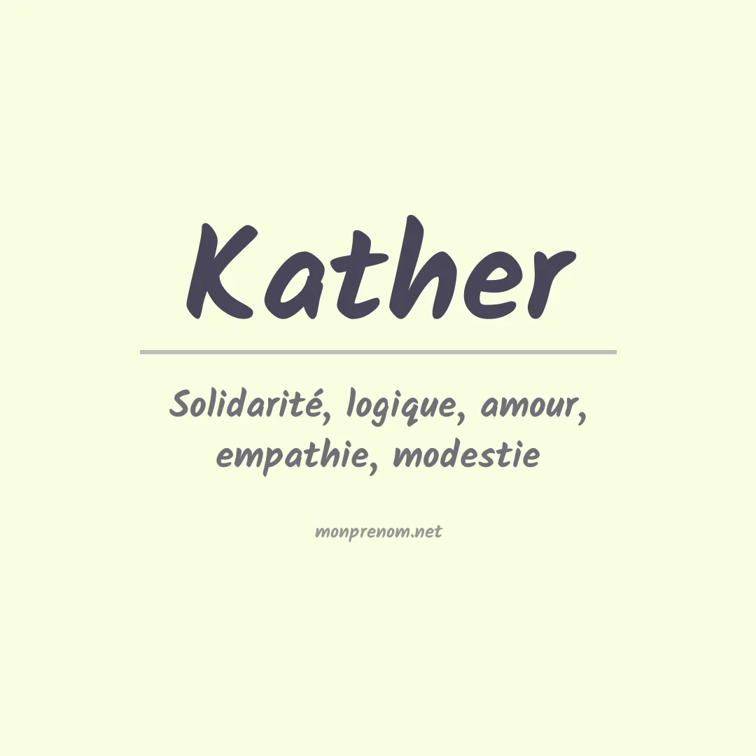 Signification du prénom Kather
