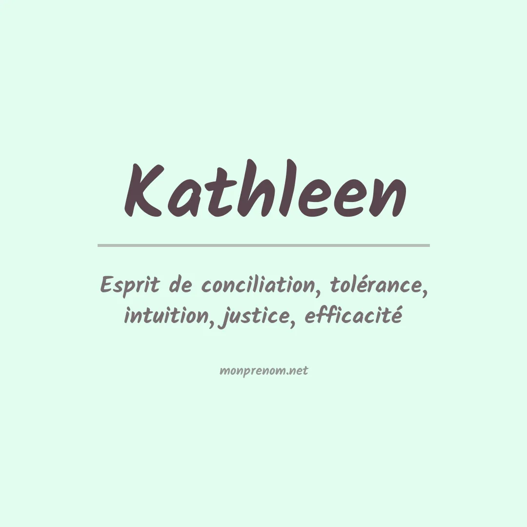 Prénom Kathleen