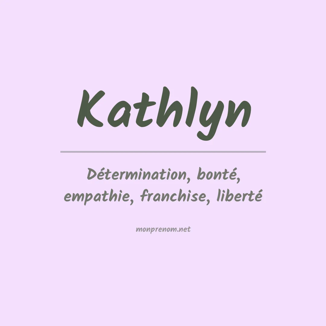 Prénom Kathlyn