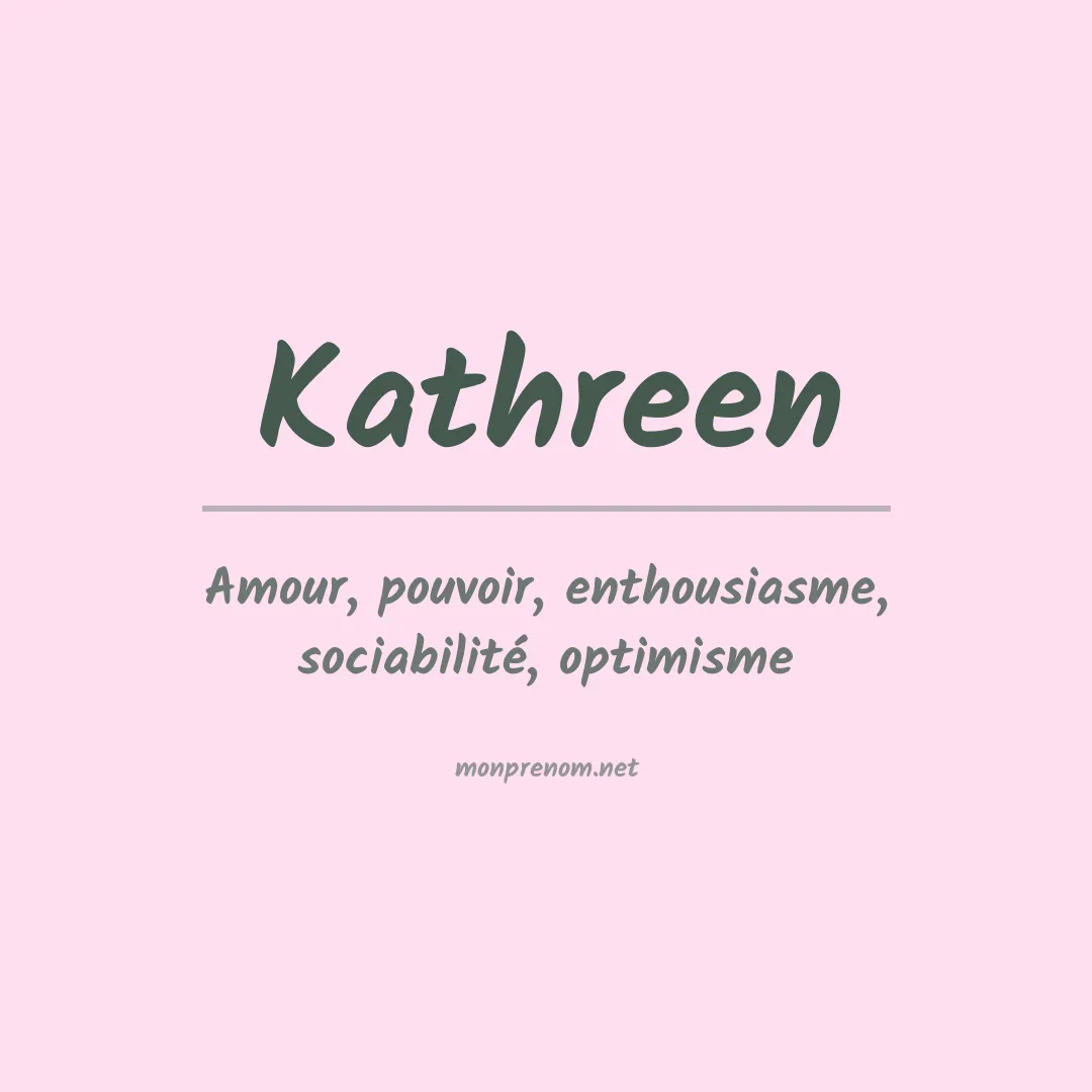 Signification du prénom Kathreen