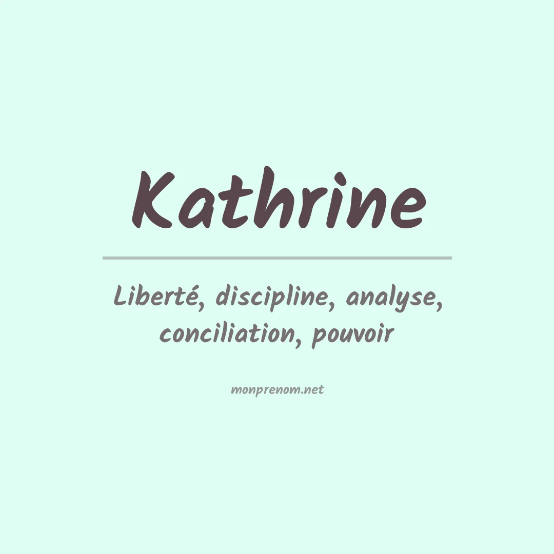 Prénom Kathrine