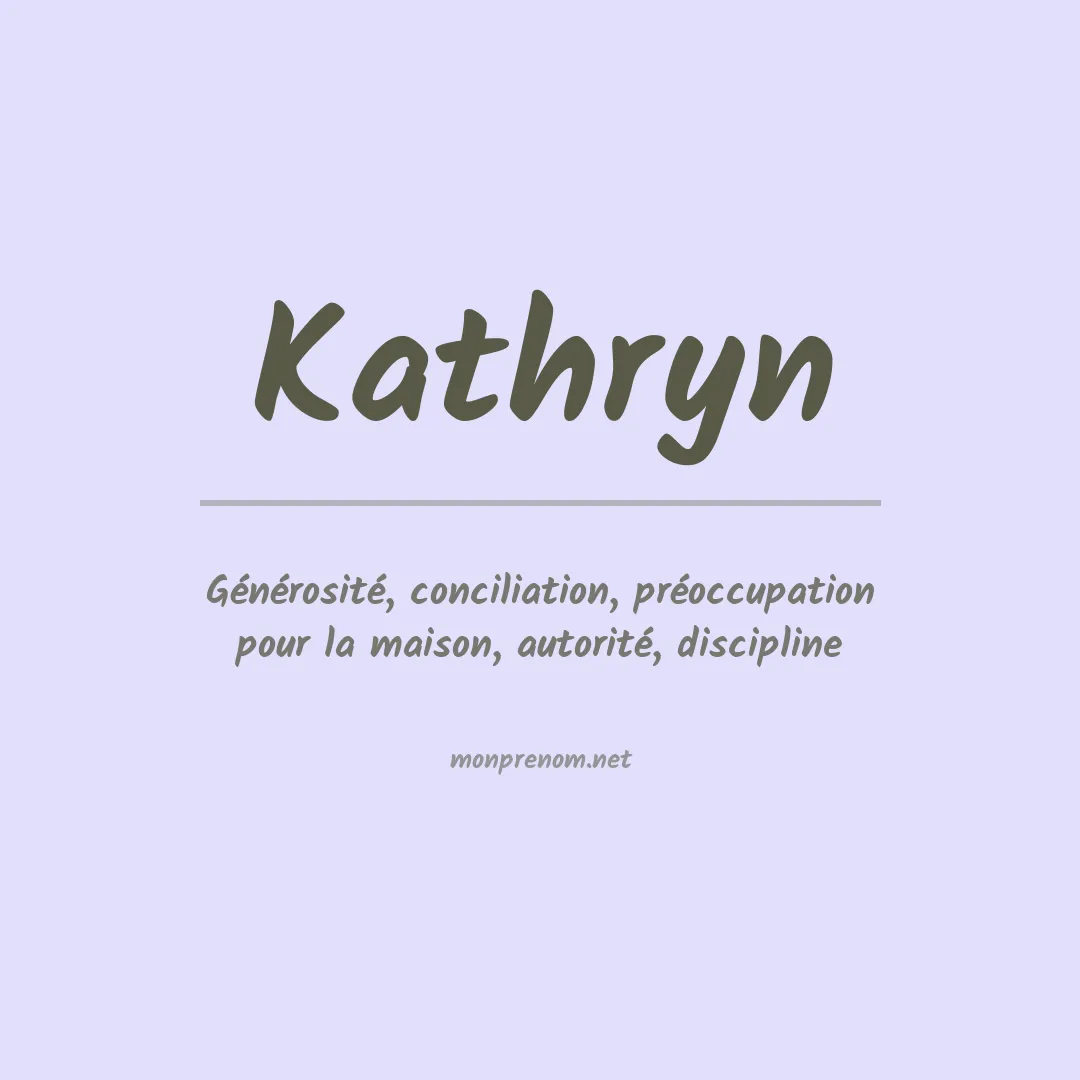 Signification du prénom Kathryn