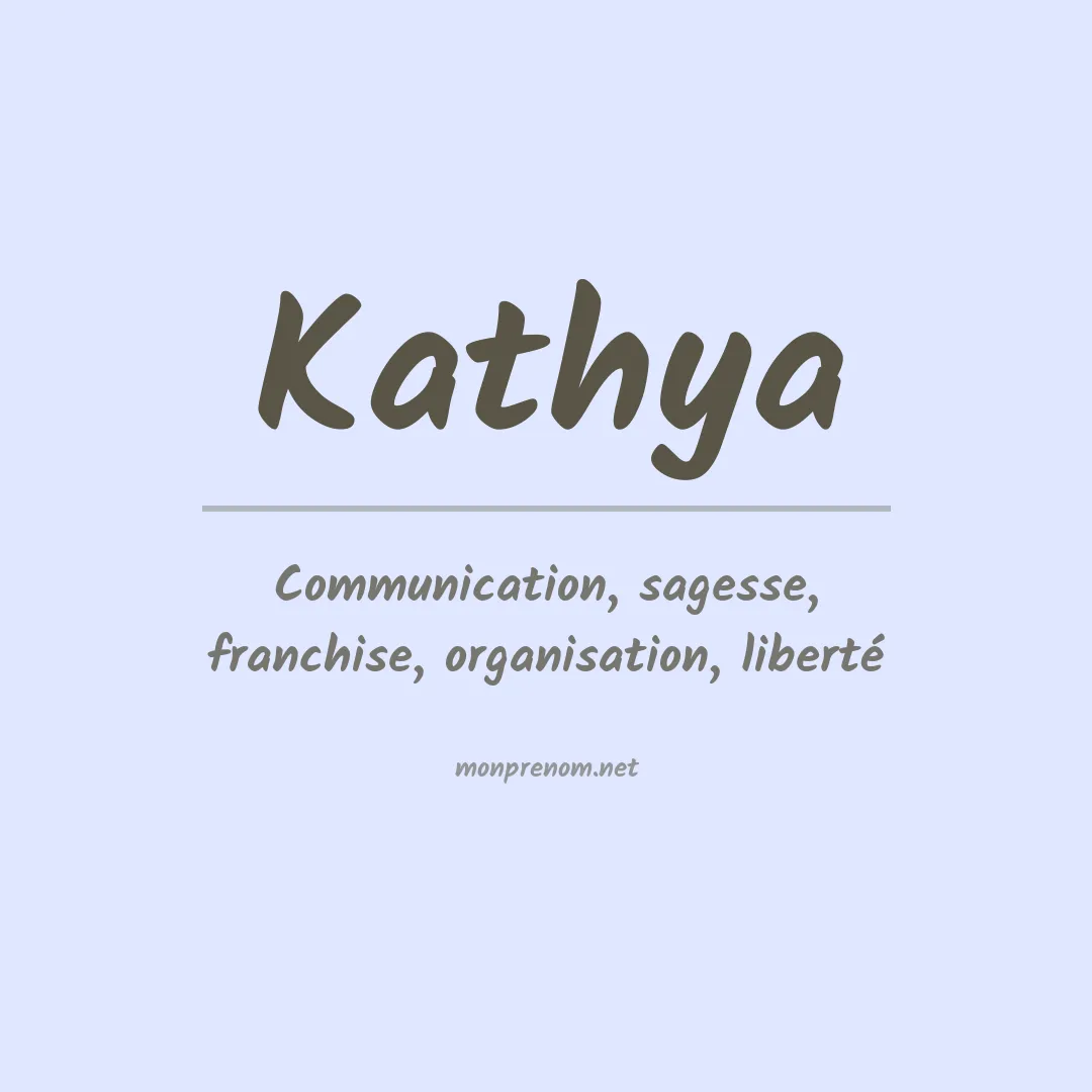 Prénom Kathya