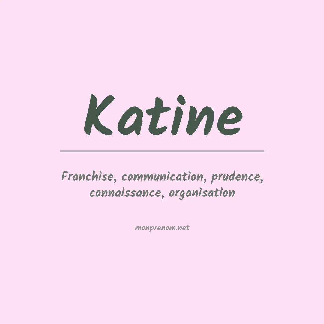 Signification du prénom Katine