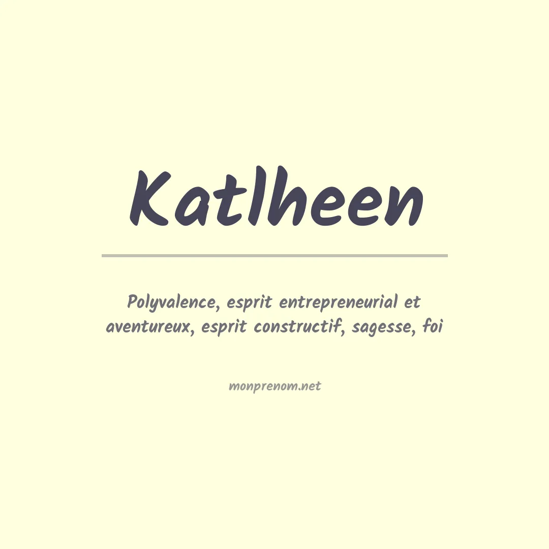Prénom Katlheen