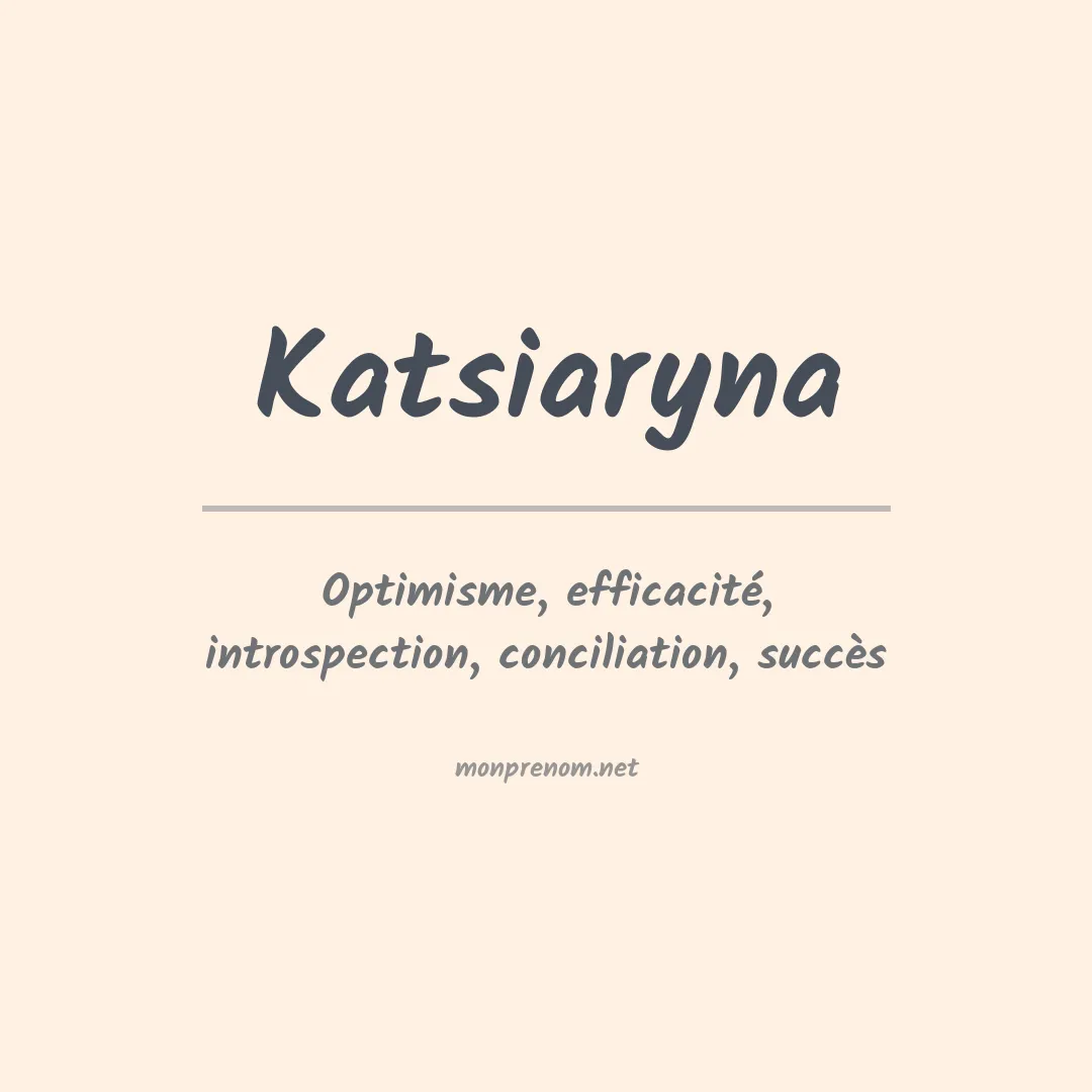 Prénom Katsiaryna
