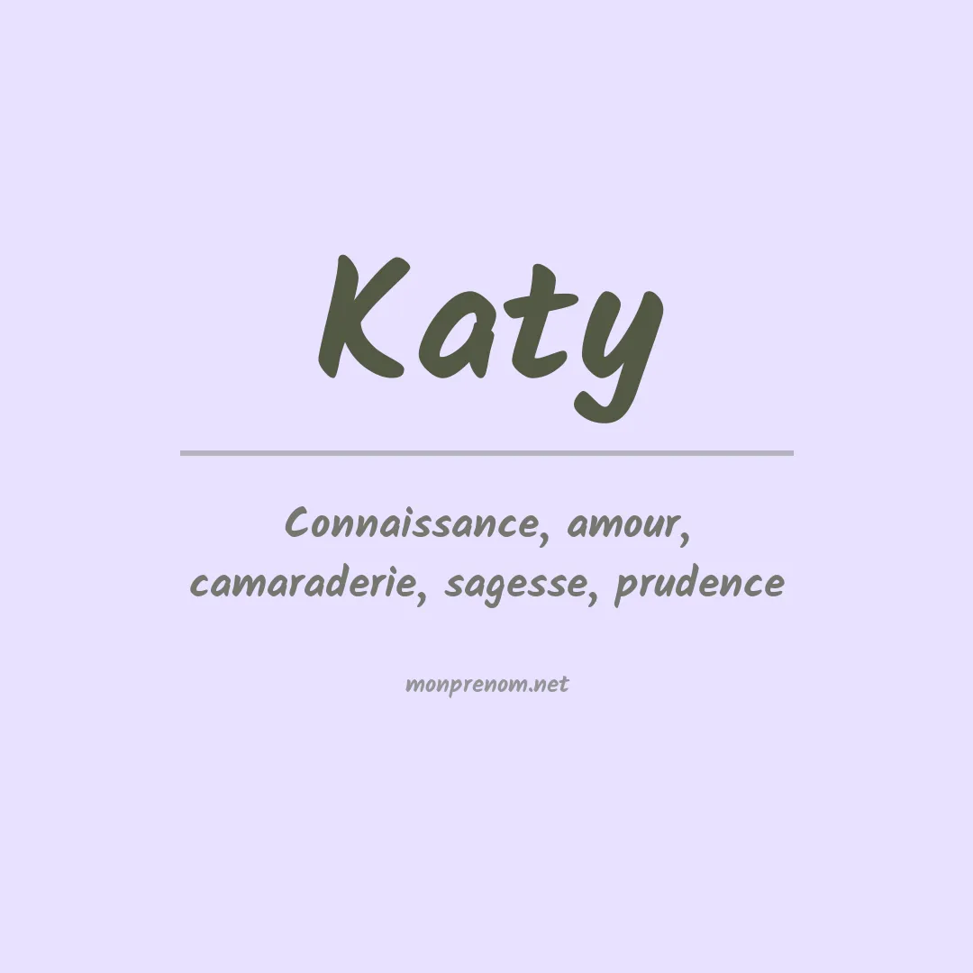 Prénom Katy