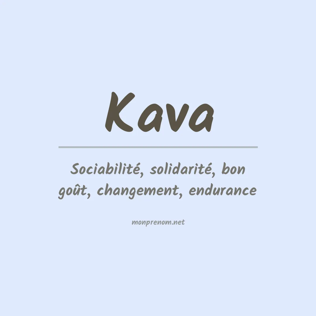 Prénom Kava