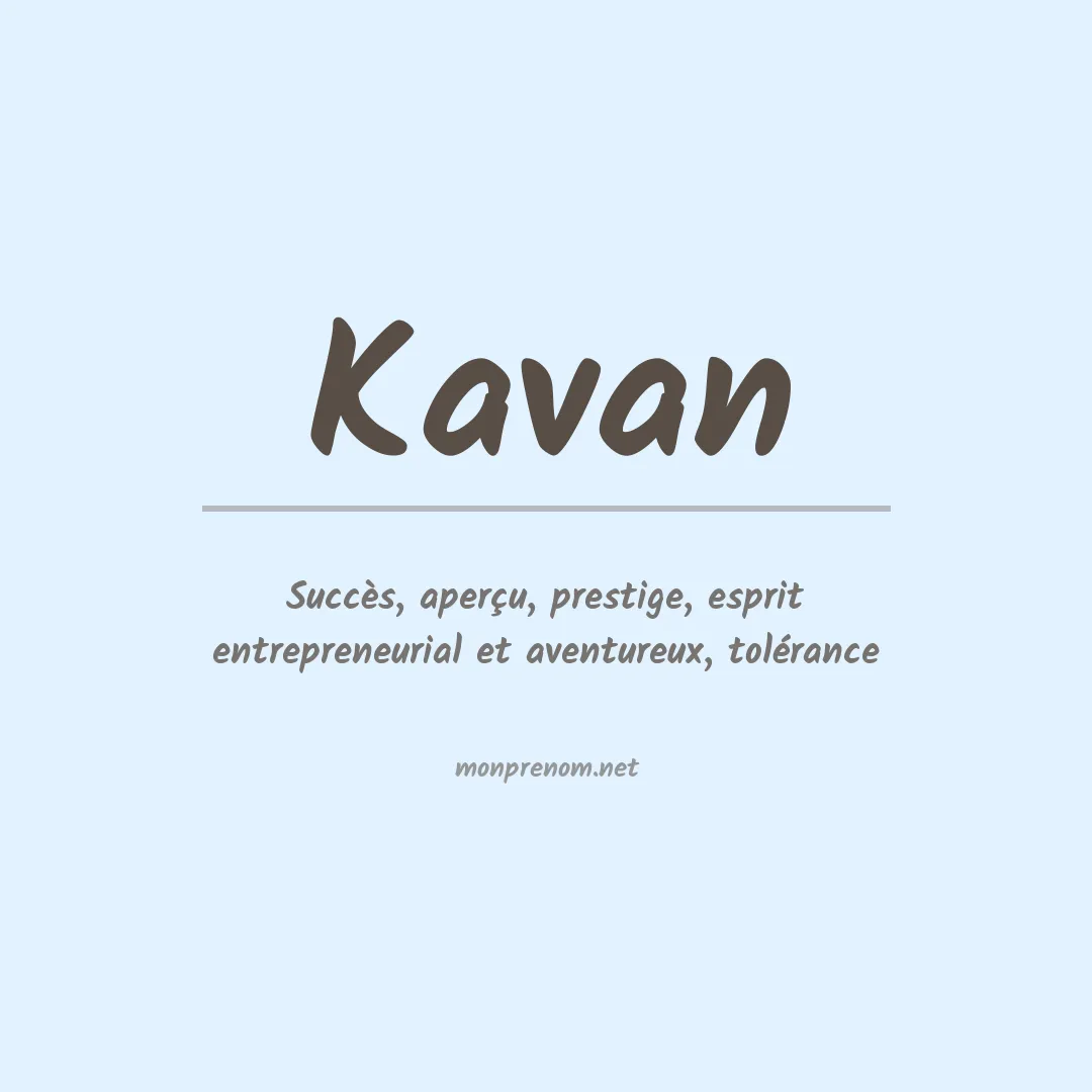 Prénom Kavan