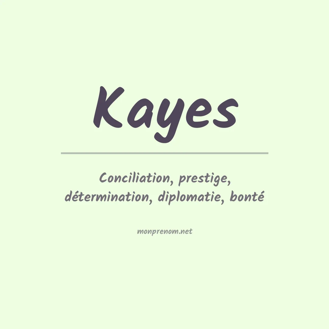Prénom Kayes