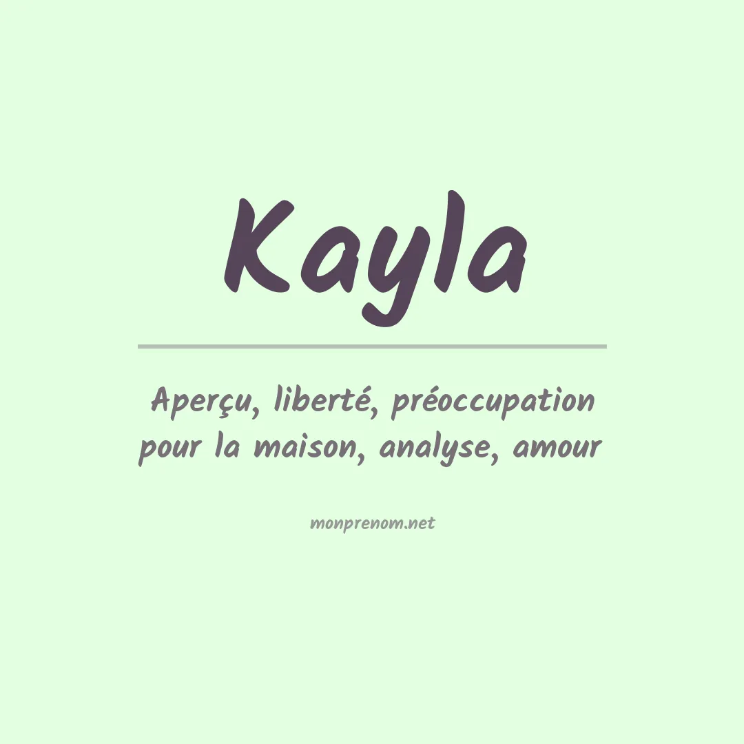 Prénom Kayla