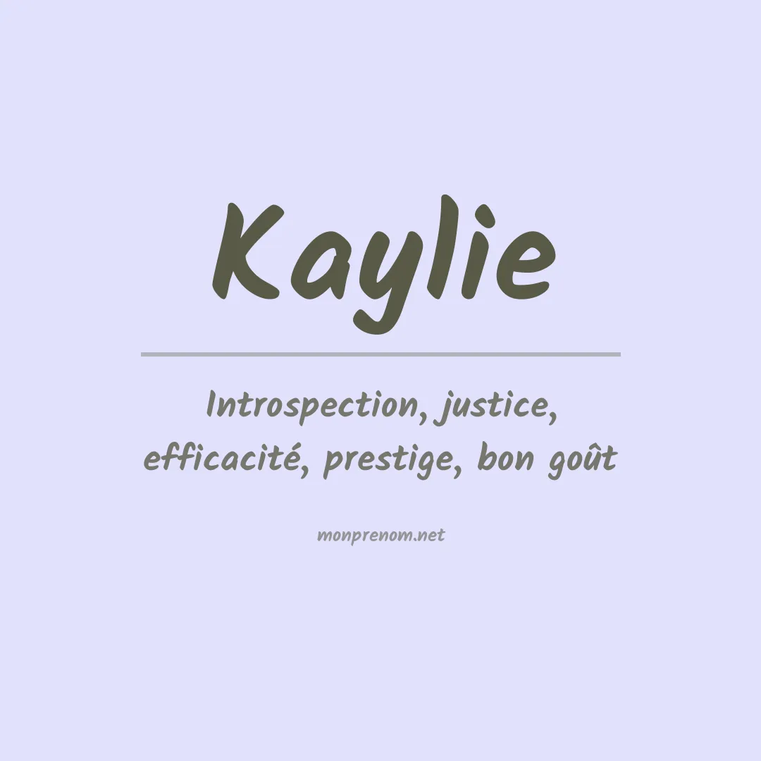 Signification du prénom Kaylie