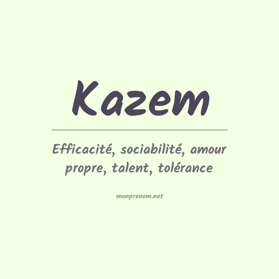 Prénom Kazem