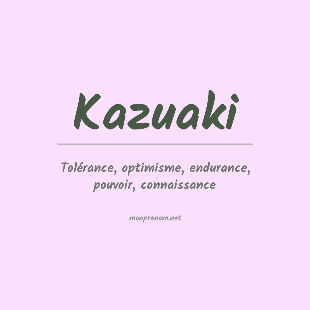 Prénom Kazuaki