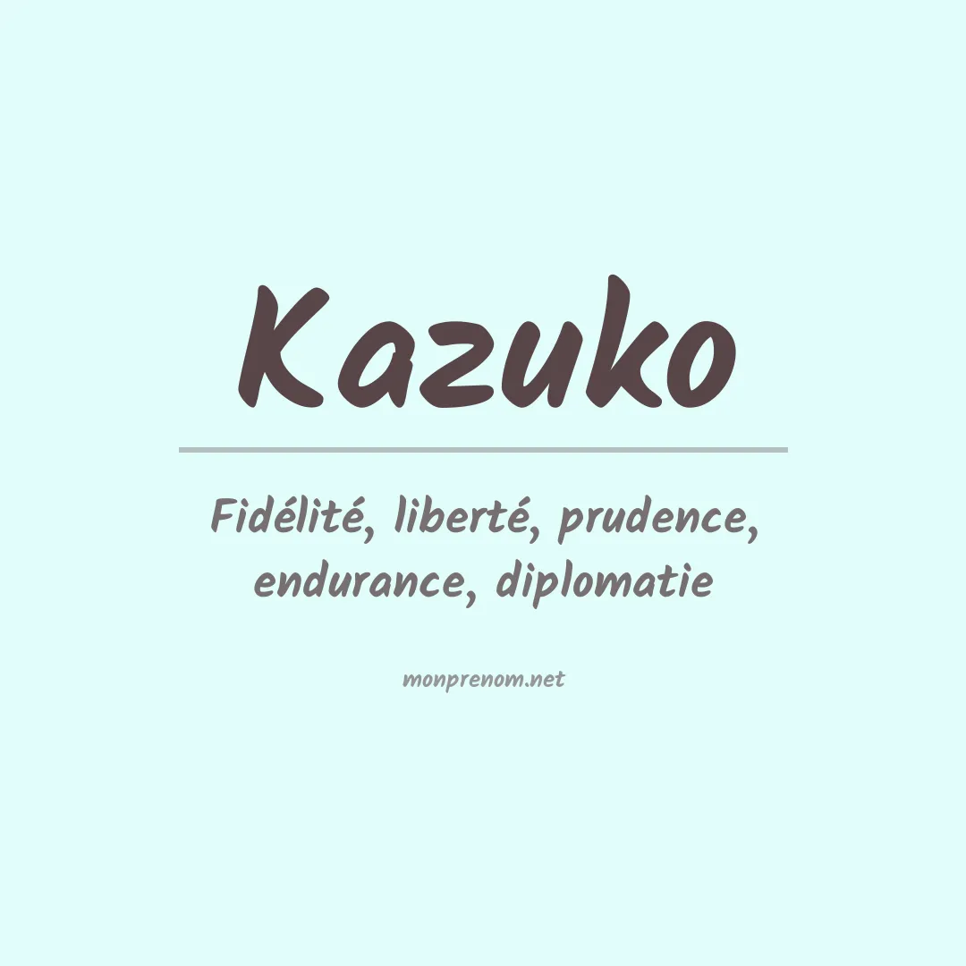 Prénom Kazuko