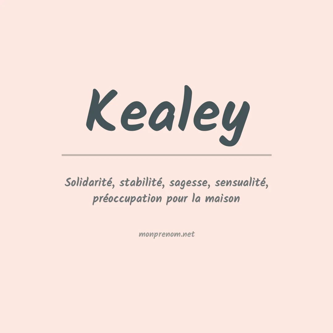 Prénom Kealey