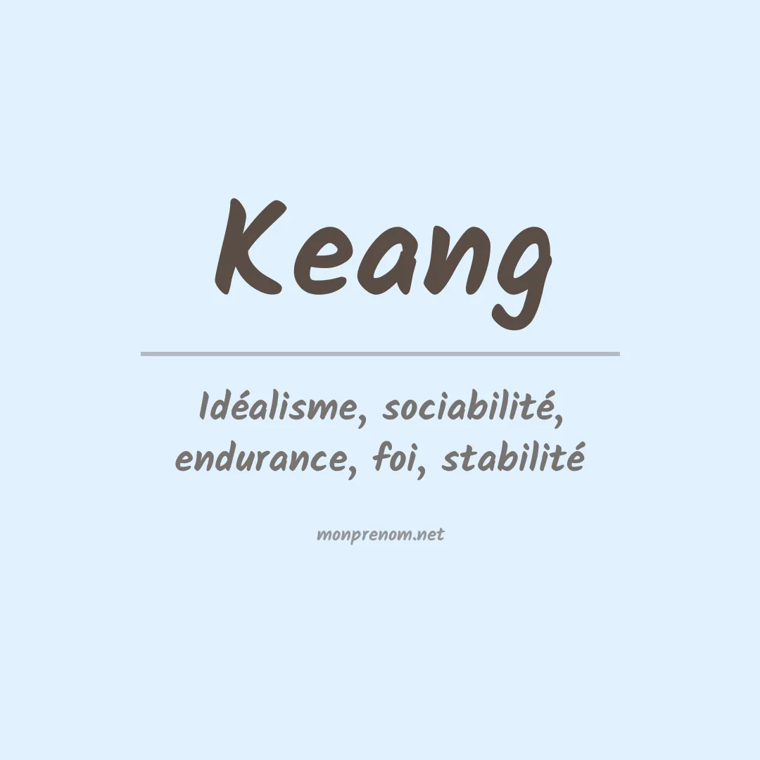 Signification du prénom Keang