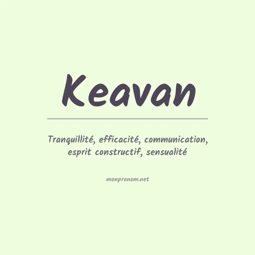 Signification du prénom Keavan