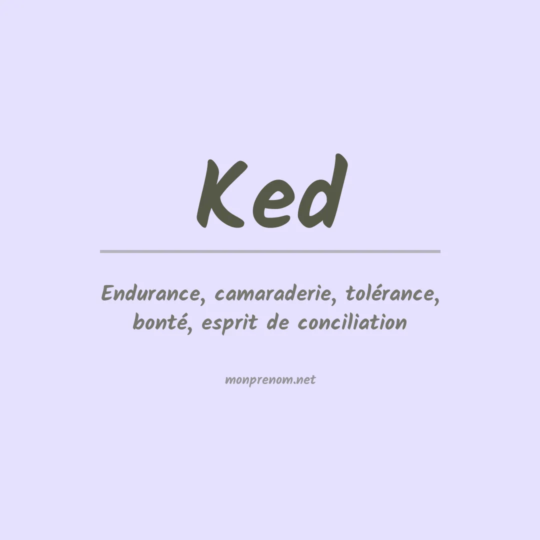 Signification du prénom Ked