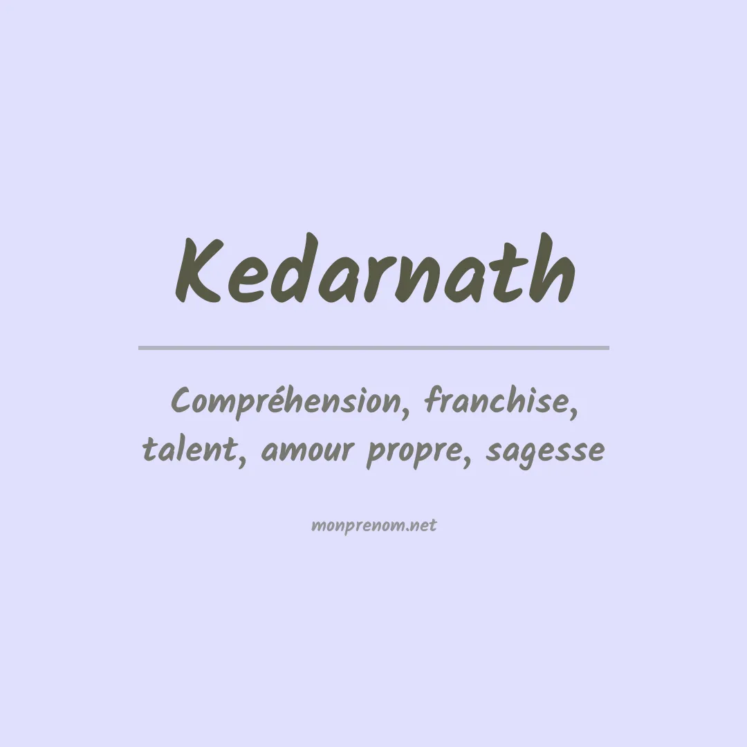 Signification du prénom Kedarnath