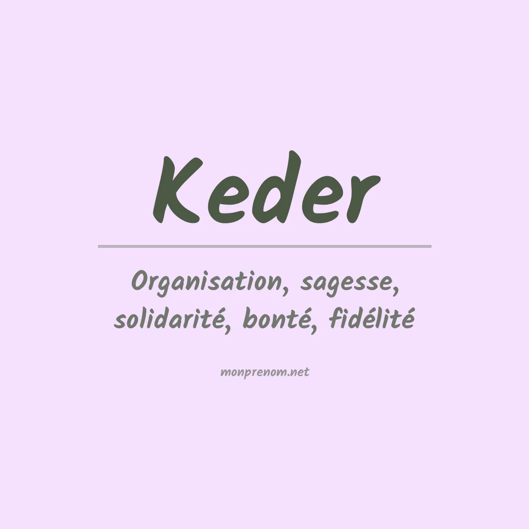 Prénom Keder