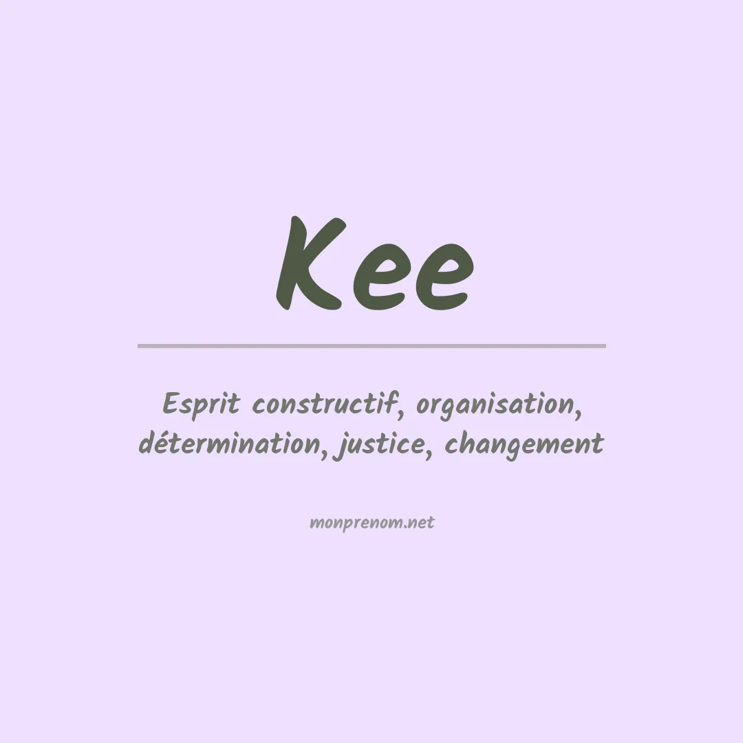 Prénom Kee