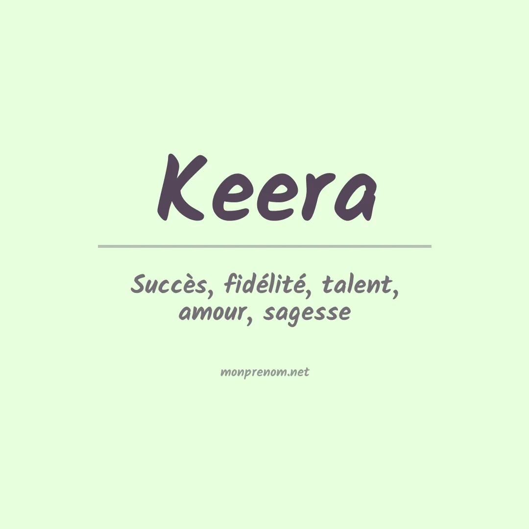 Signification du prénom Keera