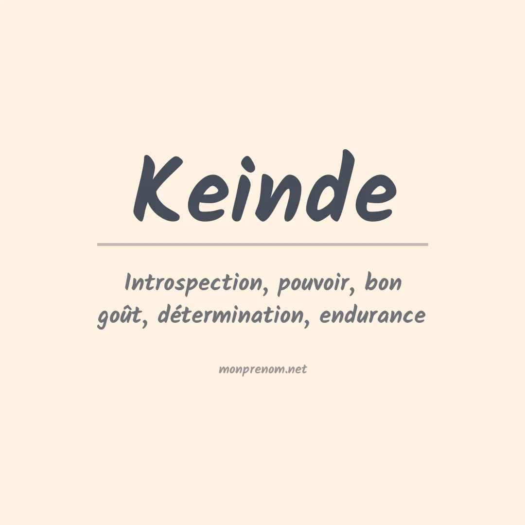 Signification du prénom Keinde