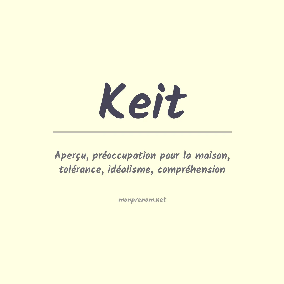Prénom Keit